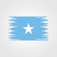 drapeau de la somalie avec un design de style pinceau aquarelle vecteur
