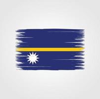 drapeau de nauru avec style pinceau vecteur