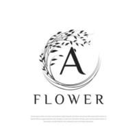 un art de logo vectoriel floral et botanique de beauté avec un modèle créatif