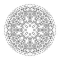 Éléments de décoration d'art mandala à motif circulaire vecteur