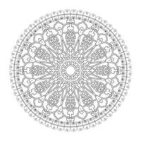 Éléments de décoration d'art mandala à motif circulaire vecteur