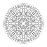 Éléments de décoration d'art mandala à motif circulaire vecteur