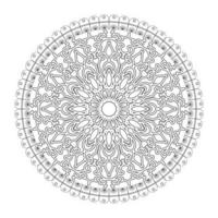 Éléments de décoration d'art mandala à motif circulaire vecteur