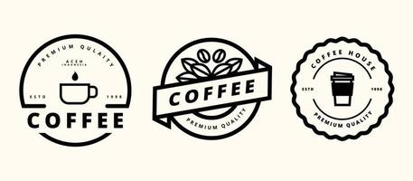 logo de café vintage et minimaliste vecteur