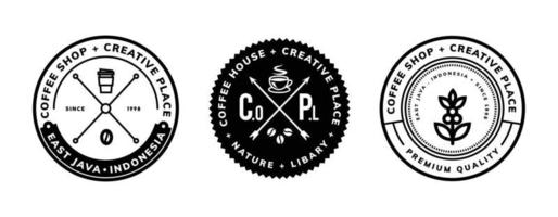création de modèle de logo de café vintage vecteur