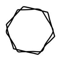 cadre polygonal avec décalage vecteur