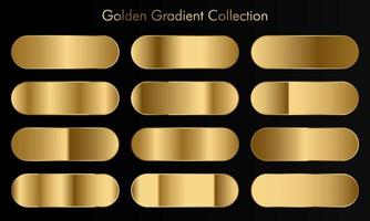 énorme grande collection d'échantillons de fond de dégradés dorés. texture de fond doré. illustration vectorielle vecteur