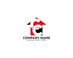 lettre initiale cc maison création de logo immobilier