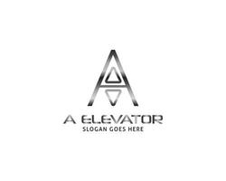 lettre initiale un modèle vectoriel de logo d'ascenseur ou d'ascenseur