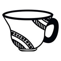 mug en céramique à icône simple avec motif scandinave vecteur