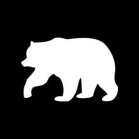 ours icône de couleur blanche. vecteur