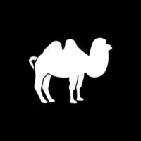 chameau c'est une icône blanche. vecteur