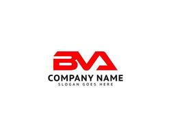 création de modèle de lettre initiale bva logo vecteur