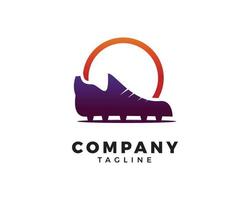 chaussures de football icône logo illustration vectorielle vecteur