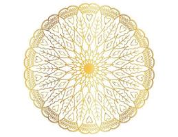 conception de mandala avec des illustrations dorées, vintage, royal, cercle, fleur vecteur