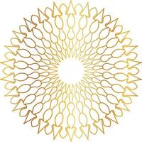 conception de mandala avec des illustrations dorées, vintage, royal, cercle, fleur vecteur