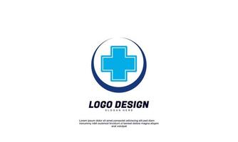 illustration de stock abstrait idée créative logo pharmacie médicale pour une entreprise saine et un modèle de conception d'entreprise vecteur