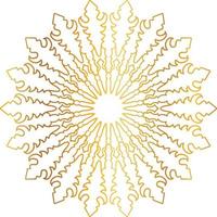 conception de mandala avec des illustrations dorées, vintage, royal, cercle, fleur vecteur