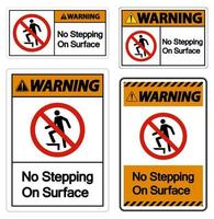avertissement pas de marcher sur la surface symbole signe vecteur