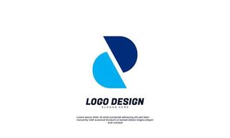 logo créatif abstrait de vecteur de stock impressionnant pour la conception de logo coloré d'affaires d'entreprise