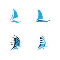 voile logo vecteur icône concept illustration modèle de conception