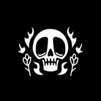tête de mort avec fleur de roses et art tribal. illustration pour t-shirt, affiche, logo, autocollant ou marchandise vestimentaire. vecteur