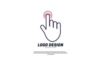 vecteur de stock abstrait créatif moderne toucher du doigt éléments de conception de logo mieux pour l'identité et les logotypes de la marque d'entreprise de l'entreprise