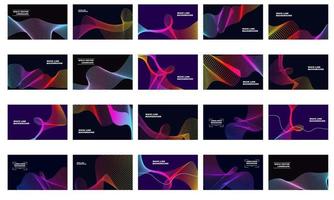 stock vector set meilleure collection élégante abstract vector vague ligne futuriste