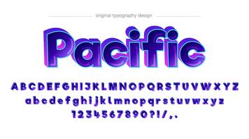 Conception de typographie comique colorée vecteur
