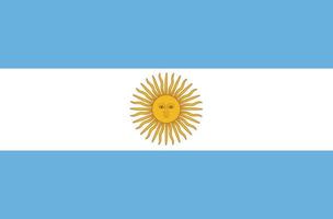 drapeau argentin vecteur isolé dans les couleurs officielles et proportion correctement.