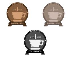 modèle de café et logo rétro. conception de vecteur d'illustration vintage.