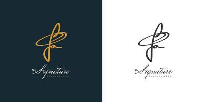 ja création initiale du logo avec style d'écriture manuscrite. logo ou symbole de signature ja pour le mariage, la mode, les bijoux, la boutique, l'identité botanique, florale et commerciale vecteur