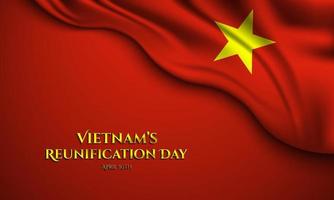 conception de fond du jour de la réunification du vietnam. illustration vectorielle. vecteur