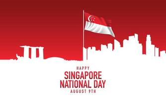 conception de fond de la fête nationale de singapour. vecteur