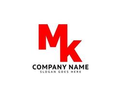 création de modèle de logo lettre initiale mk vecteur