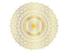 motif de mandala et conception d'arrière-plan avec couleur dorée, fleur, texture, cercle vecteur
