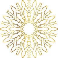 cercle, conception de mandala doré, contexte, décoration, fleur, vecteur