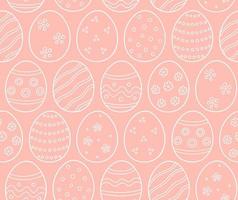 oeufs décorés comme symbole de la grande Pâques. modèle sans couture dans le style doodle. dessiné à la main vecteur