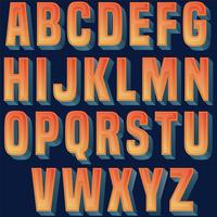 Design typographique orange audacieux vecteur