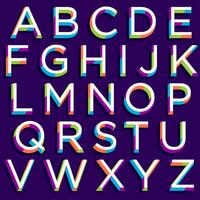 Conception de typographie abstraite colorée vecteur