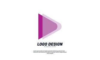 logo de triangle d'idée abstraite de vecteur de stock génial pour les affaires ou la société avec un design multicolore