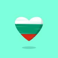 illustration de l'amour en forme de drapeau de la bulgarie vecteur