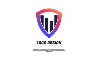 abstract illustration creative finance company logo business concept design vector