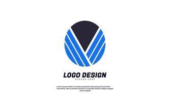 illustration de stock abstrait inspiration créative logo de cercle moderne pour les affaires de l'entreprise ou la construction d'un modèle de conception coloré de style plat vecteur