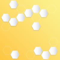 fond abstrait ruche d&#39;abeille hexagonale vecteur