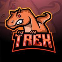 création de logo esport mascotte t-rex vecteur