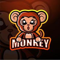 création de logo esport mascotte singe vecteur