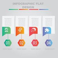 visualisation des données d'entreprise. diagramme de processus. éléments abstraits du graphique, diagramme avec étapes, options, parties ou processus. modèle d'entreprise de vecteur pour la présentation. concept créatif pour infographie.