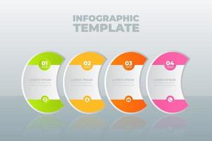 modèle de conception infographique vectoriel avec options ou étapes