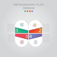 visualisation des données d'entreprise. diagramme de processus. éléments abstraits du graphique, diagramme avec étapes, options, parties ou processus. modèle d'entreprise de vecteur pour la présentation. concept créatif pour infographie.